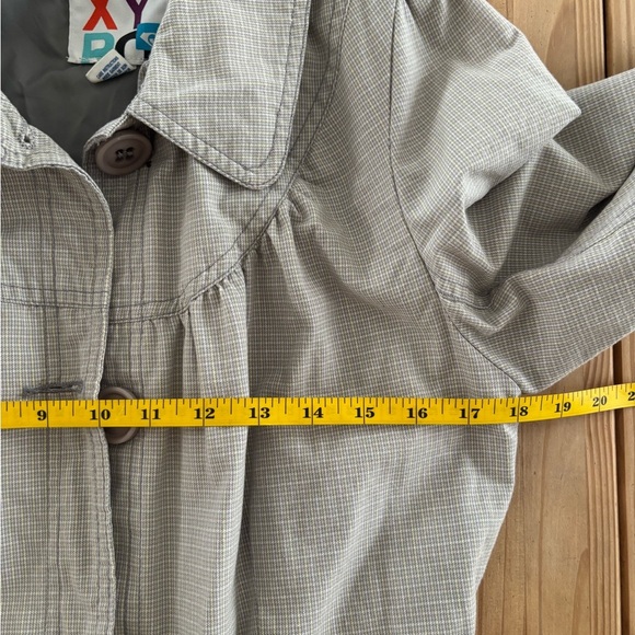 Roxy Women's Light Gray Trench Coat - Picture 8 of 11